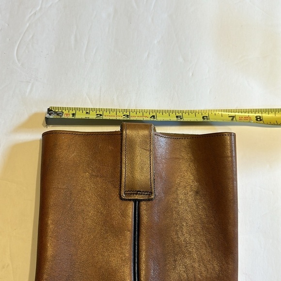 Camel brown heeled leather cowboy western boots with new soles had pull tabs - Picture 4 of 15